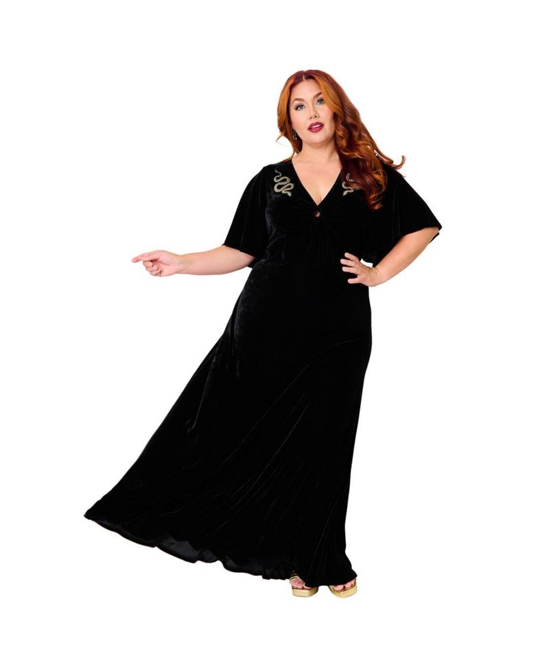 Plus Size Cut Out Knit Maxi Dress