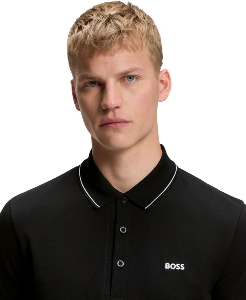 Men's Tonal Logo Slim-Fit Polo Shirt