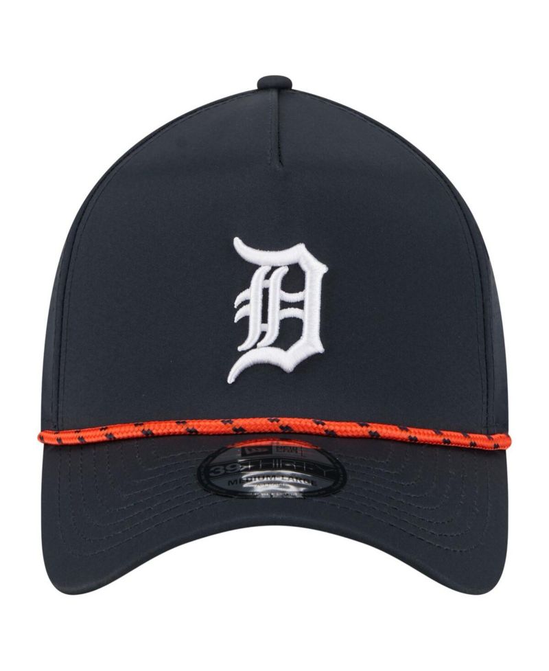 Men's Navy Detroit Tigers 39THIRTY A-Frame Perforated Flex Hat