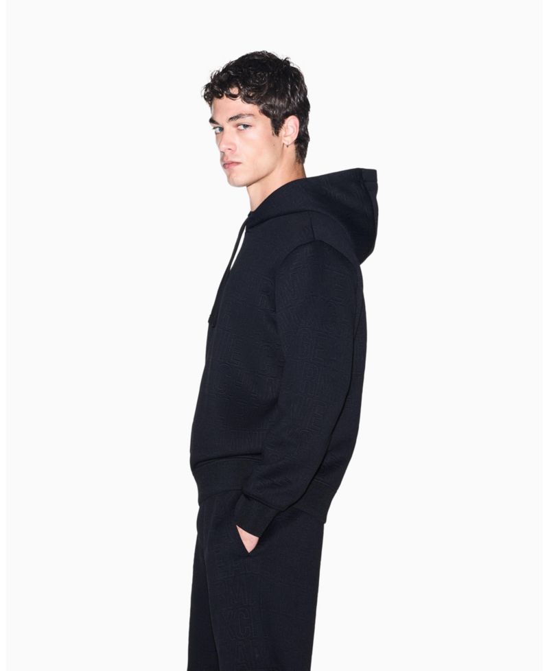 Men's Jacquard All Over Logo Hoodie Sweatshirt