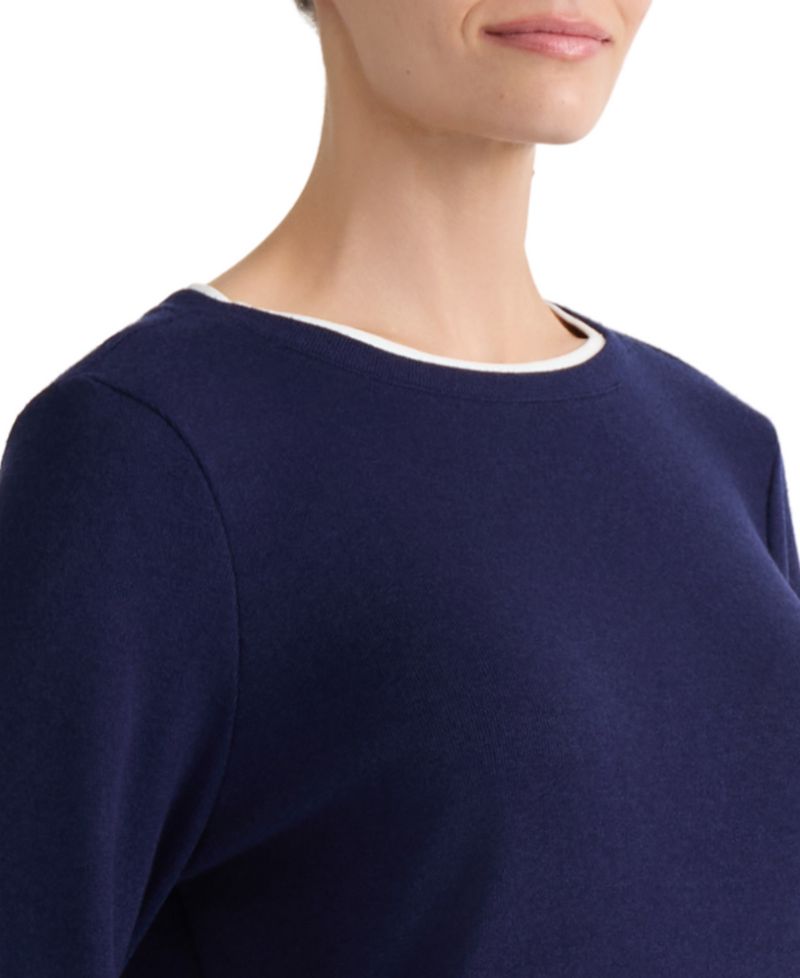 Women's Fold-Up Cuff Layered Top