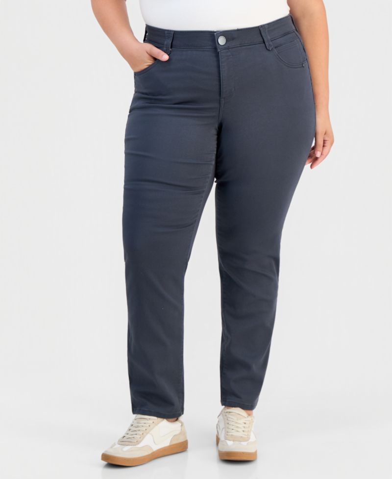 Trendy Plus Size AbSolution Straight-Leg Jeans