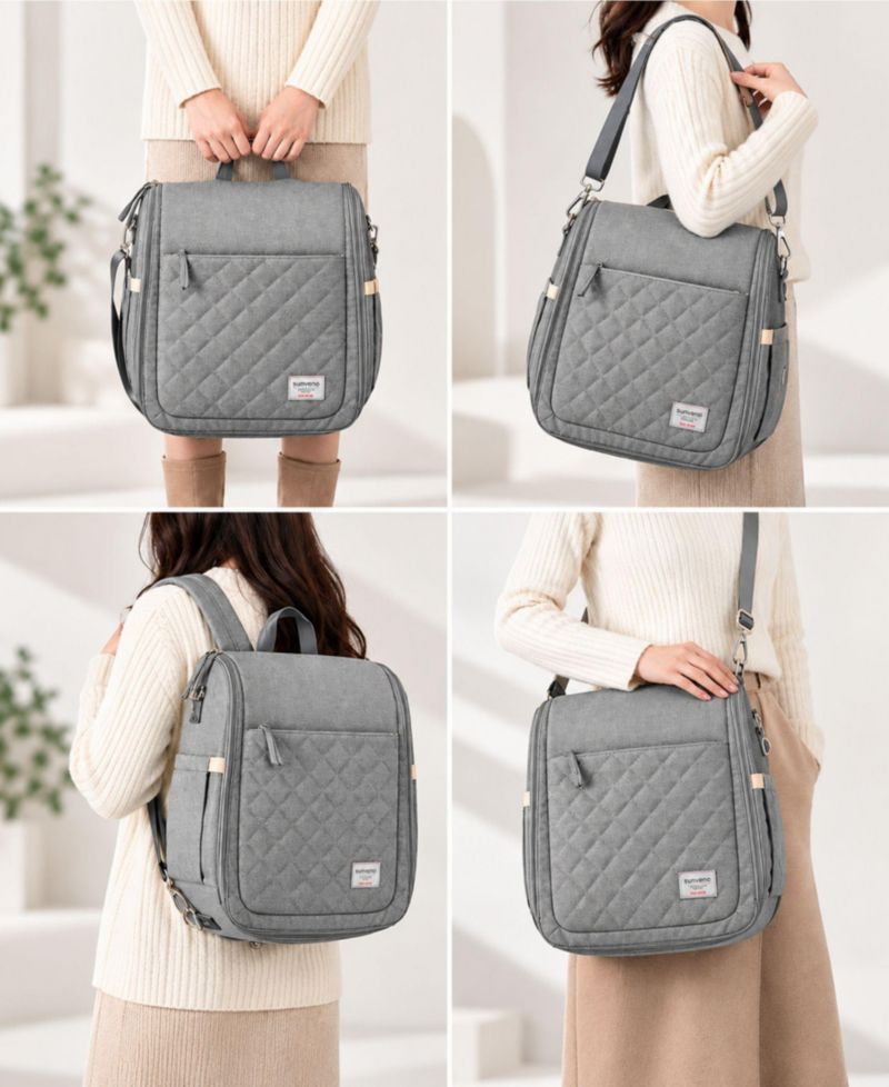 Portable Baby Changing Bag Backpack with Fold-Out Changing Station
