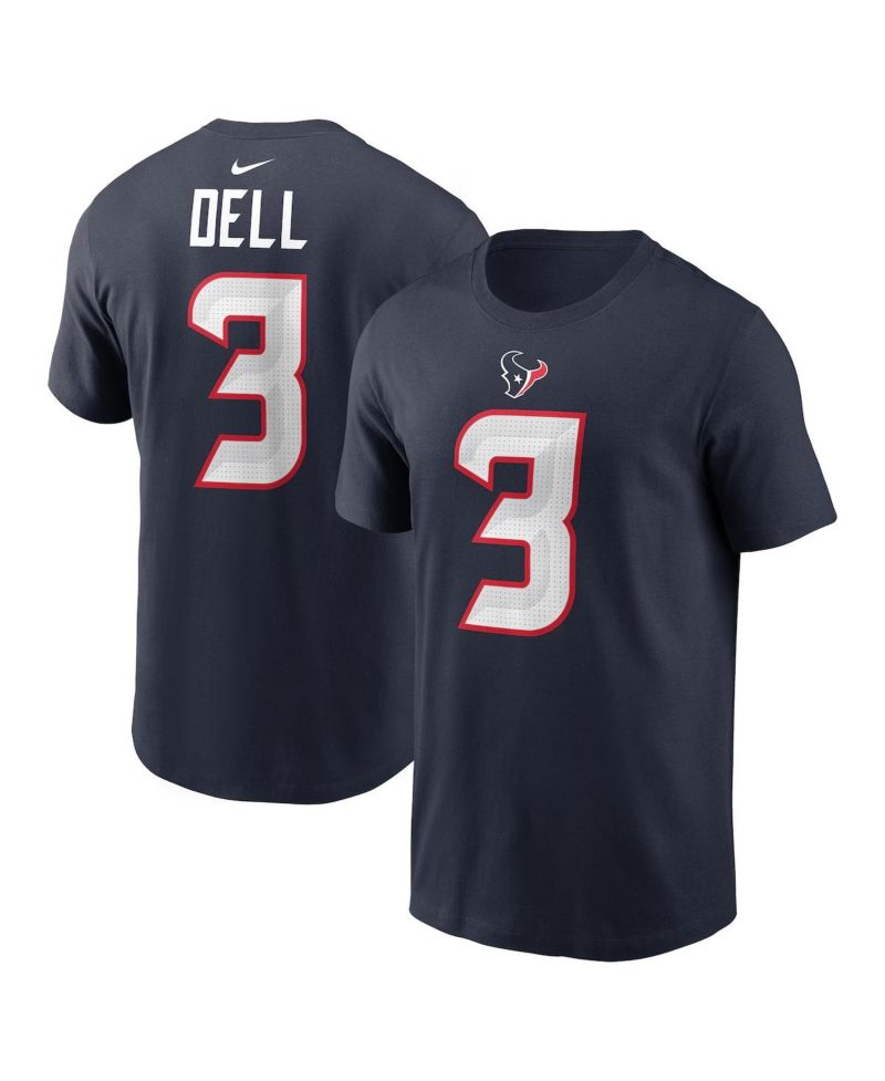 Men's Tank Dell Navy Houston Texans Player Name & Number T-Shirt