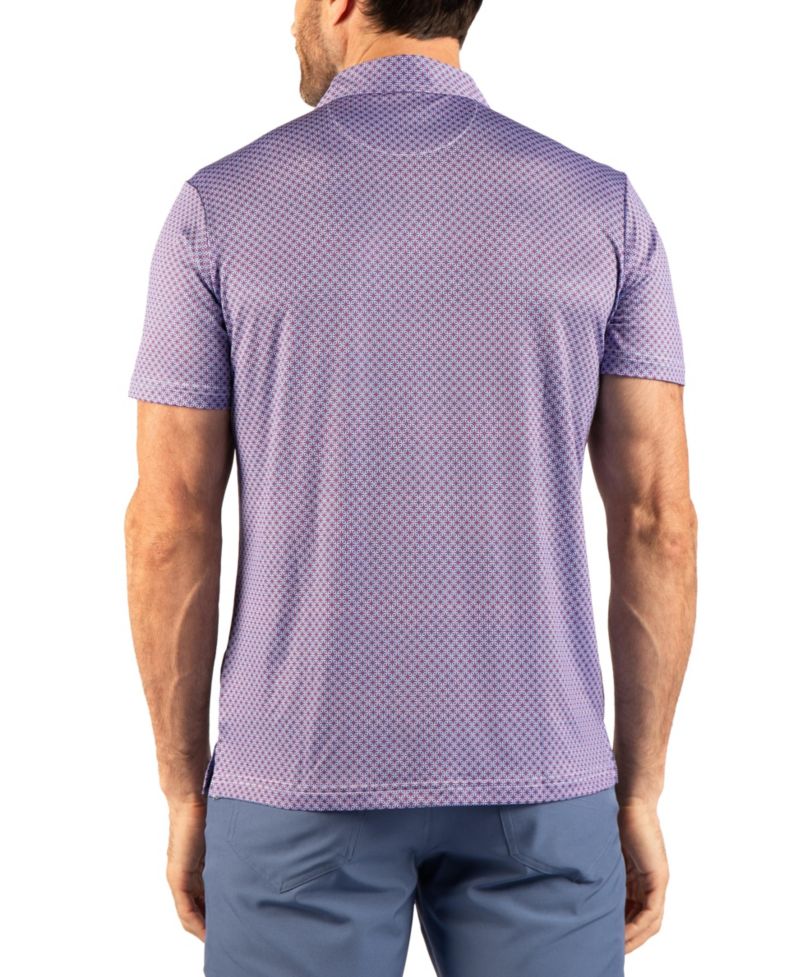 Men's Geo Floral Performance Polo Shirts