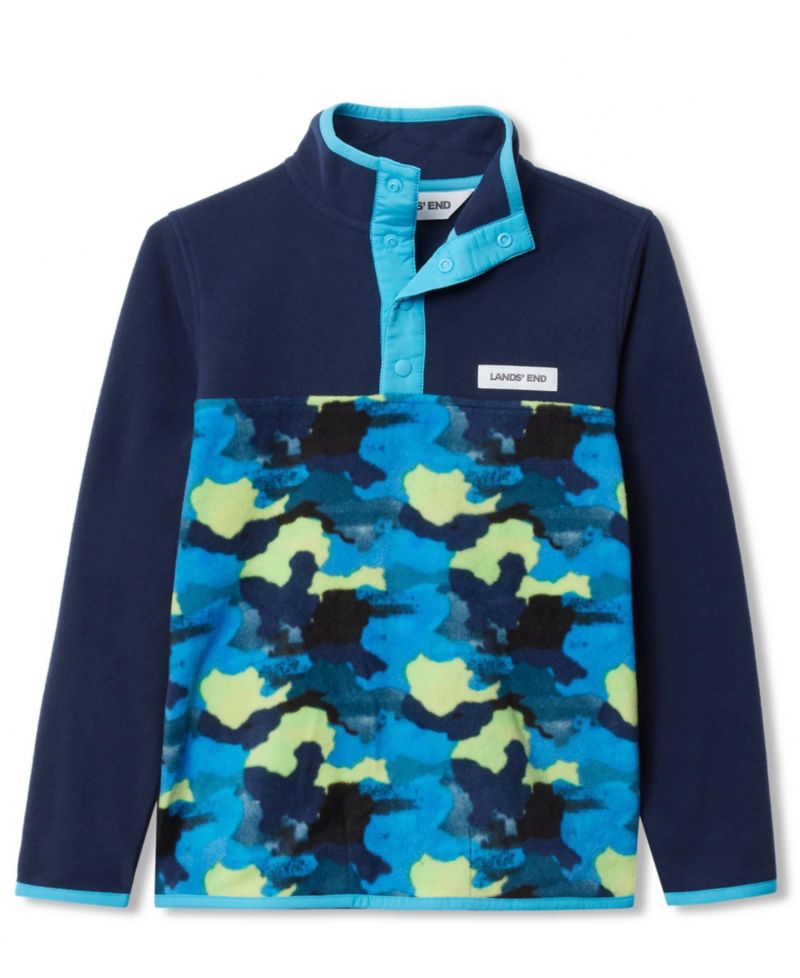 Kids Anyweather Fleece Snap Neck Pullover