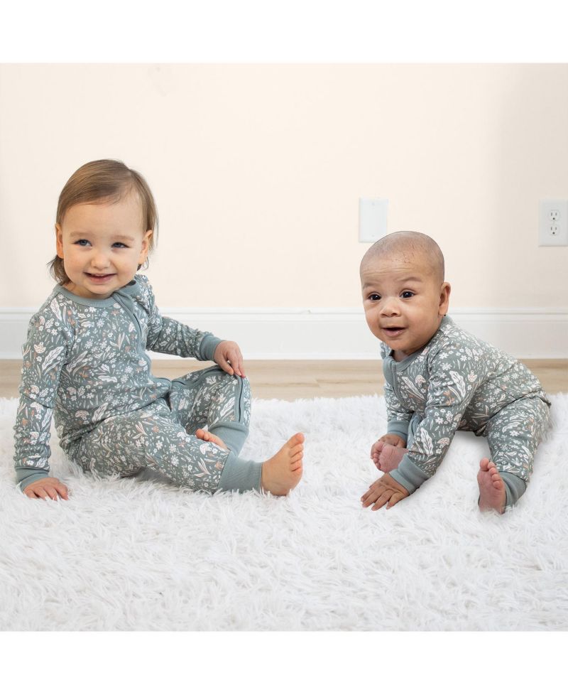 Baby Girls Boho Meadow Cotton 2 Pack Footless Pajamas