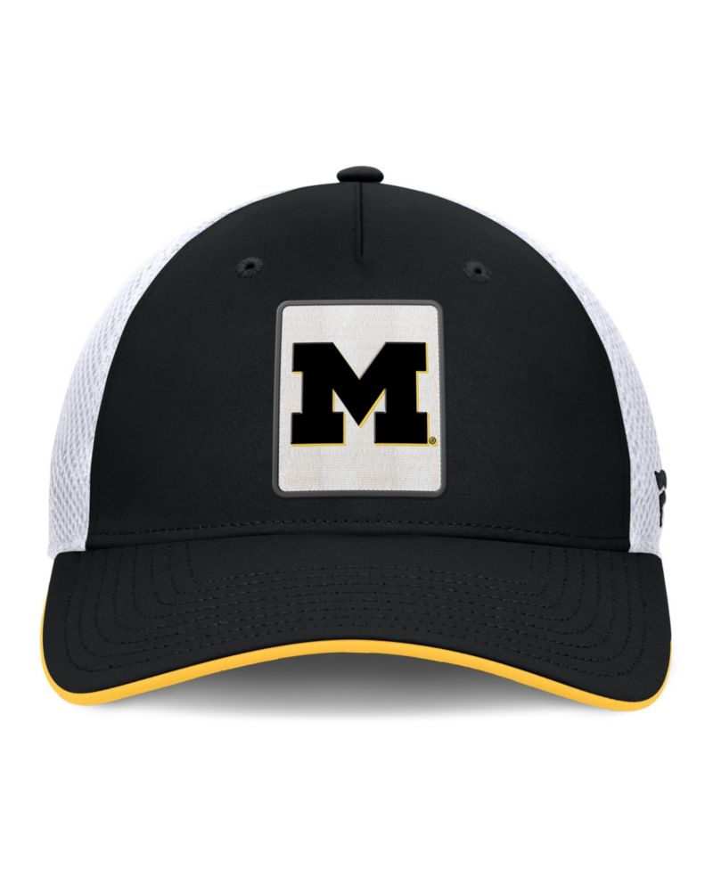 Men's Black Michigan Wolverines 5-Panel Matter Flex Hat