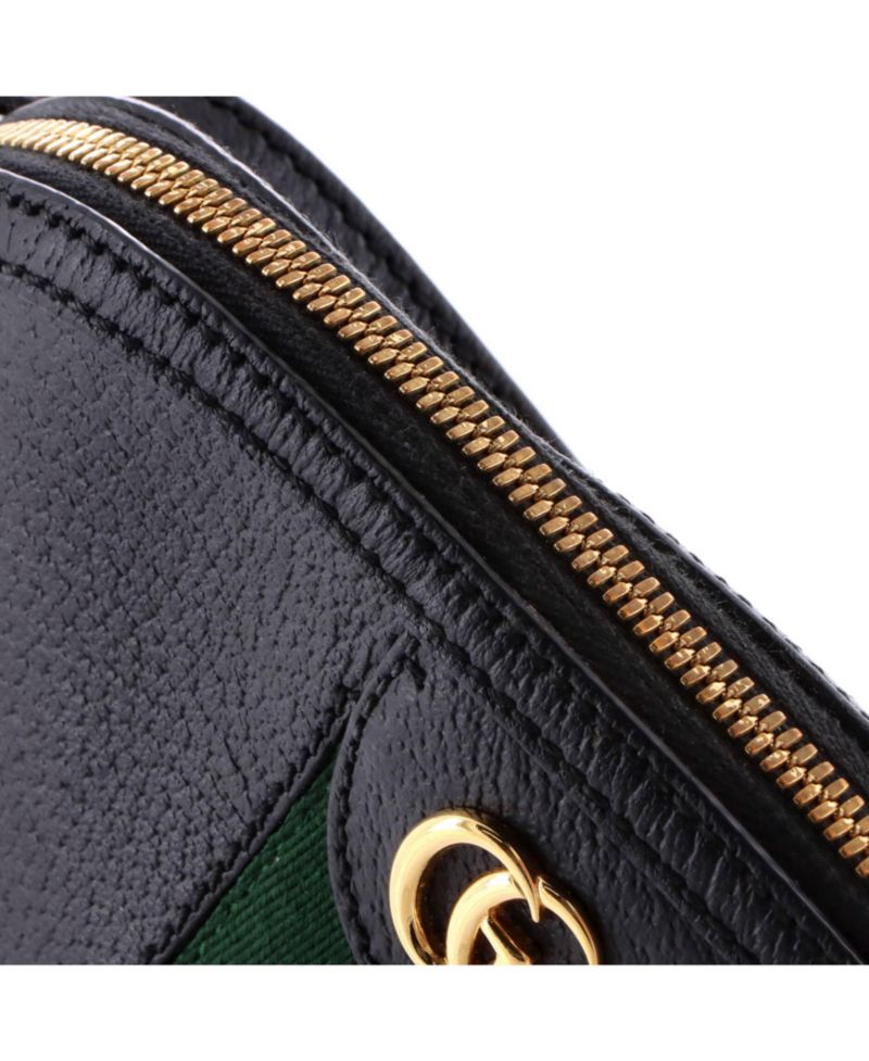 Small Ophidia Dome Shoulder Bag Leather