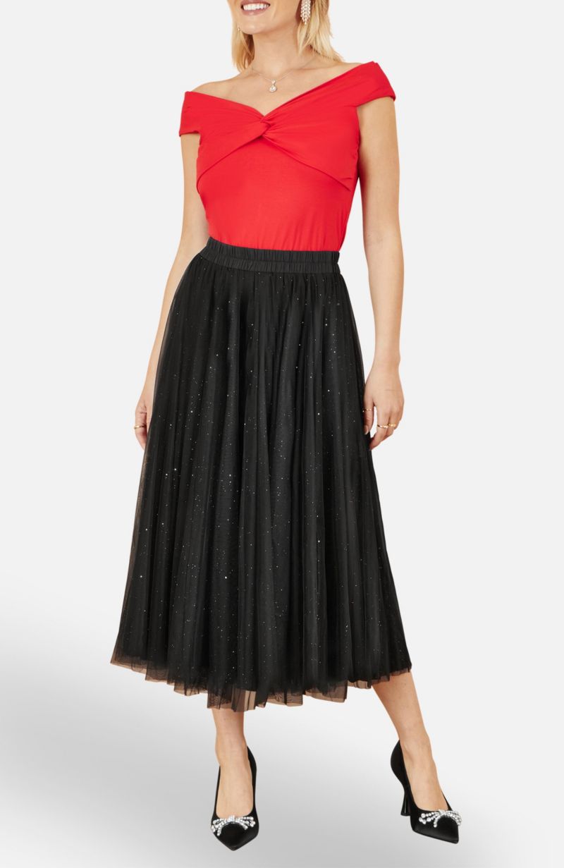 Women's Sparkle Mesh Tulle Skirt