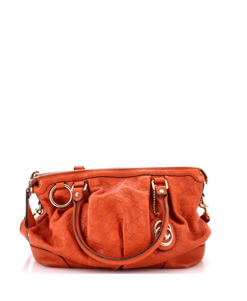 Medium Sukey Top Handle Satchel Guccissima Leather