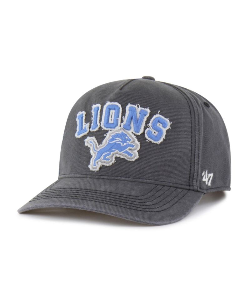Men's '47 Charcoal Detroit Lions Calderwood Well Worn Hitch Adjustable Hat
