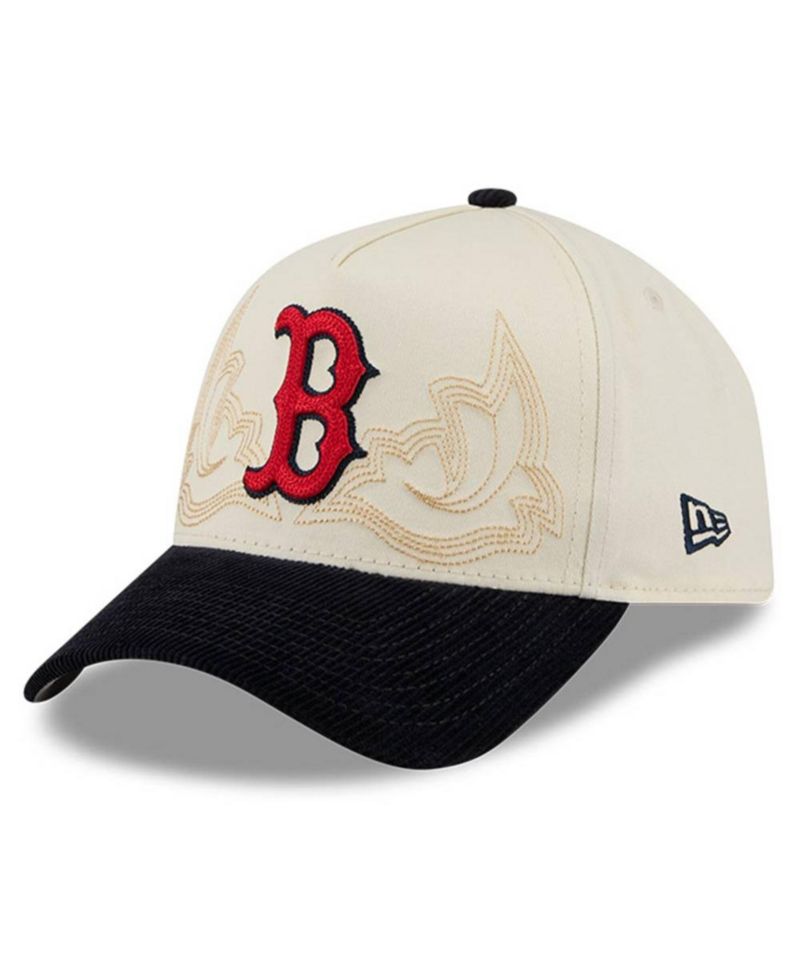 Men's Stone Boston Red Sox Western Stitch 9FORTY A-Frame Adjustable Hat