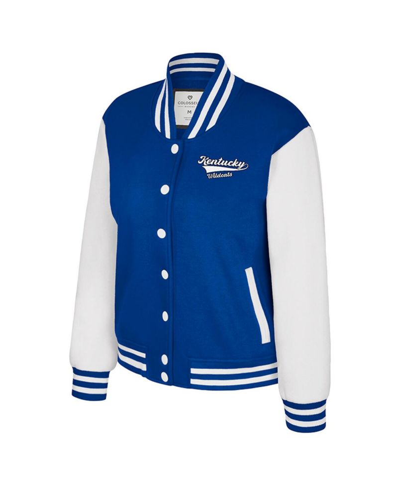 Women's Royal Kentucky Wildcats French Baguette Full Snap Fleece Jacket