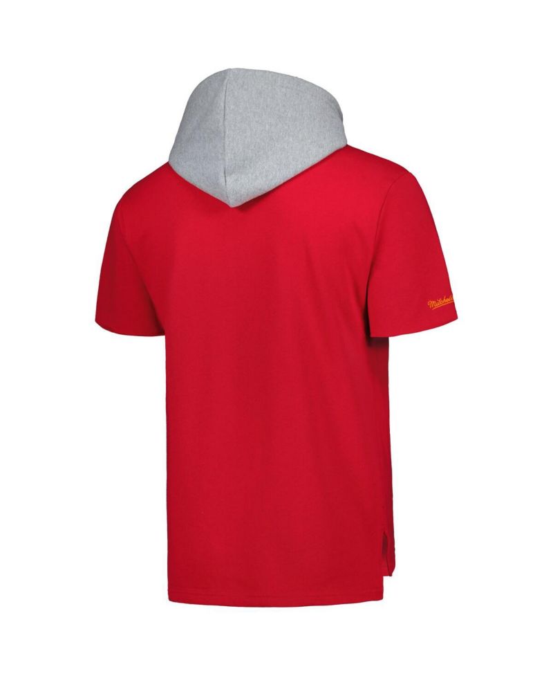 Men's Red Tampa Bay Buccaneers Postgame Short Sleeve Hoodie