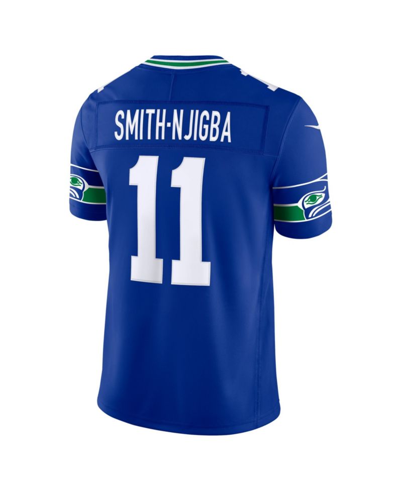 Men's Jaxon Smith-Njigba Royal Seattle Seahawks Alternate Vapor F.U.S.E. Stitched Limited Jersey