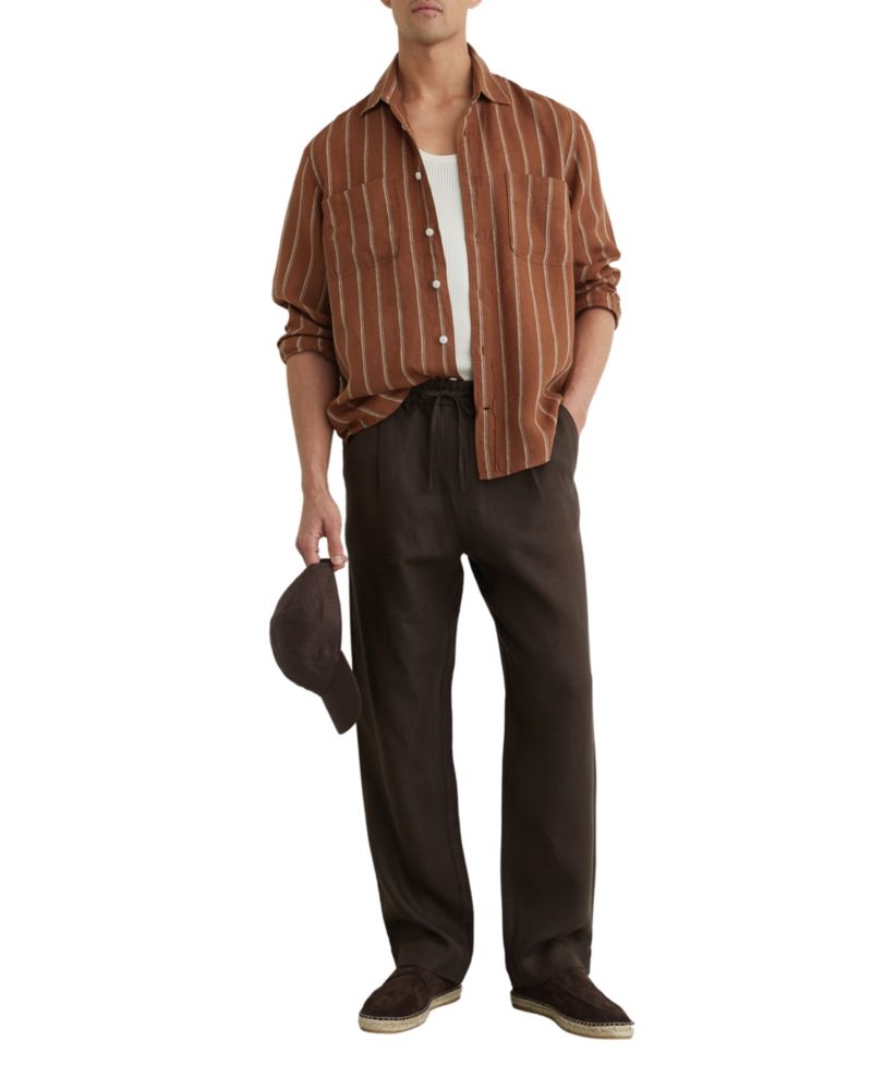 Men's Rubus Stripe Linen Shirt