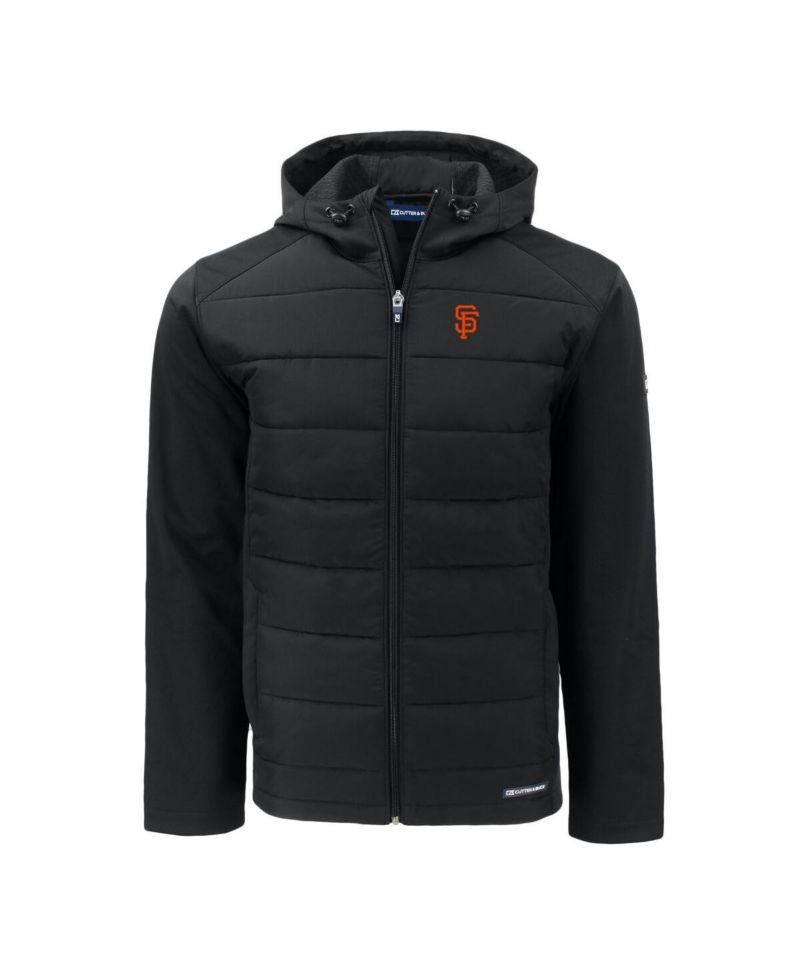 Men's Black San Francisco Giants Evoke Hybrid Eco Softshell Full-Zip Hoodie