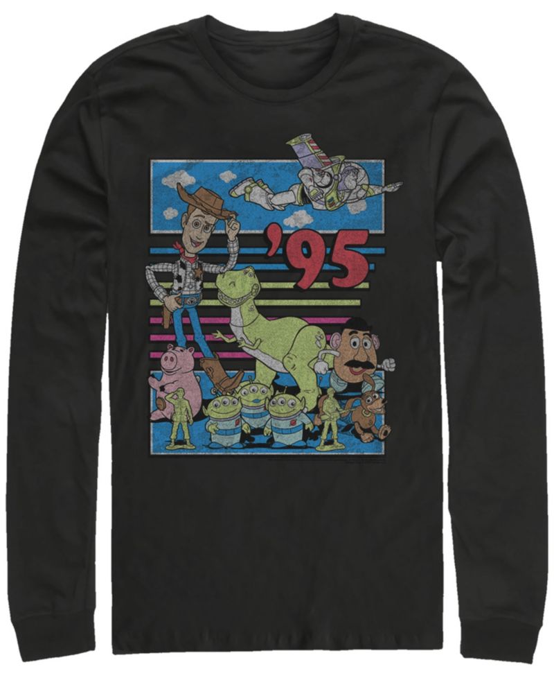 Disney Pixar Men's Toy Story 95 Retro Distressed, Long Sleeve T-Shirt