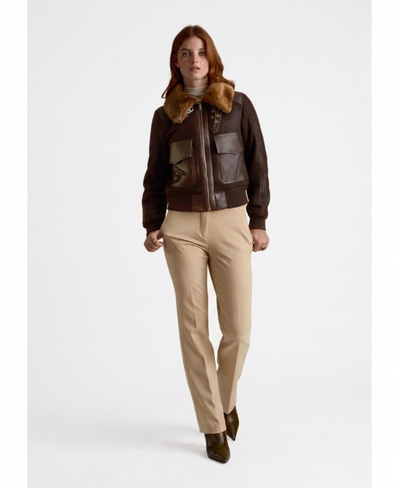 Women's Mabel Ginger Shearling Jacket