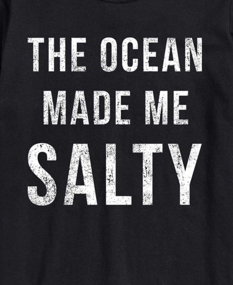 Men's Instant Message The Ocean Made Me Salty Graphic T-Shirt