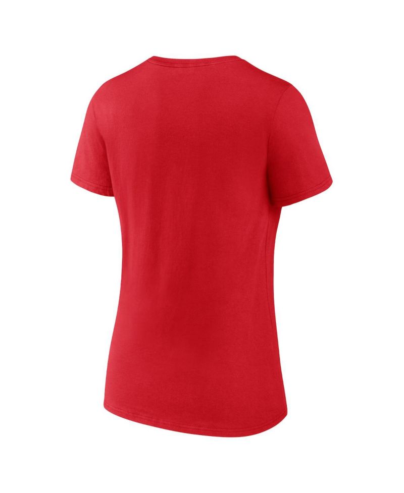 Women's Alexander Ovechkin Athletic Red Washington Capitals NHL All-Time Leading Goal Scorer The Great 895 V-Neck T-Shirt