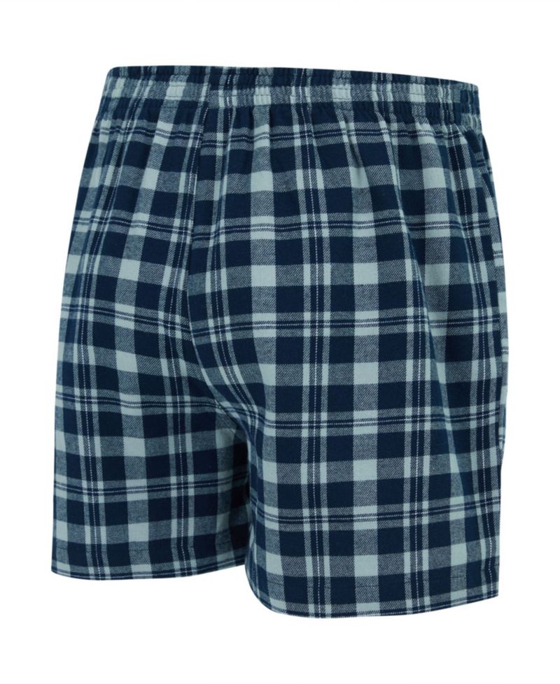 Men's Navy/Gray Dallas Mavericks Hawthorn Flannel Boxer