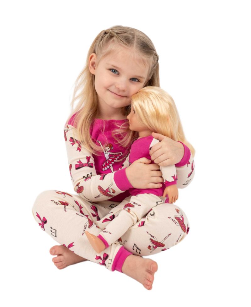Big Girls 6-14 Matching Doll Snug-Fit Cotton Long Sleeve Pajamas