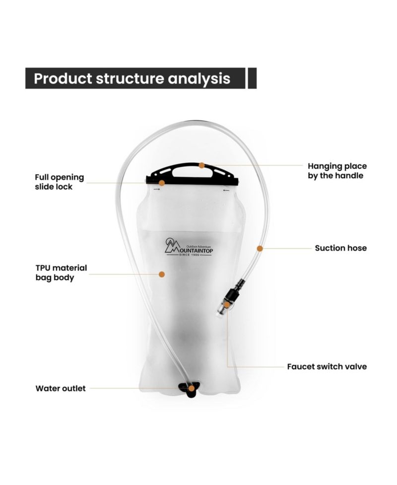 40 Liter Hiking Backpack with 3 Liter Hydration Bladder for Women Men Outdoor Travel Camping Day Pack with Rain Cover