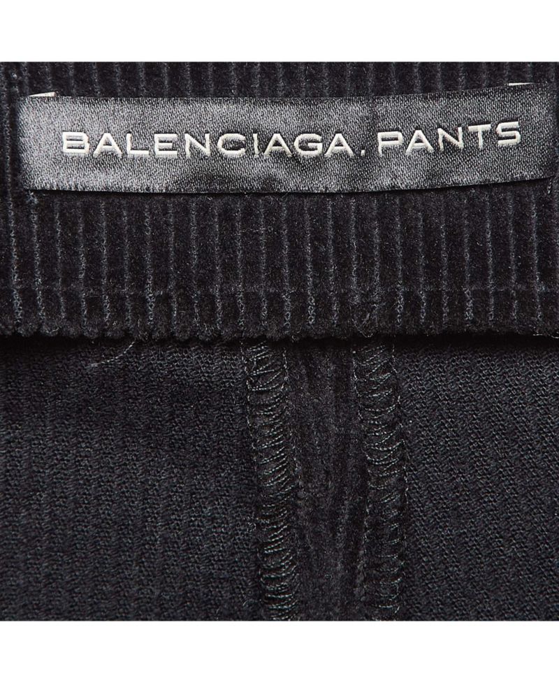 Women's Black Textured Corduroy Slim Fit Trousers