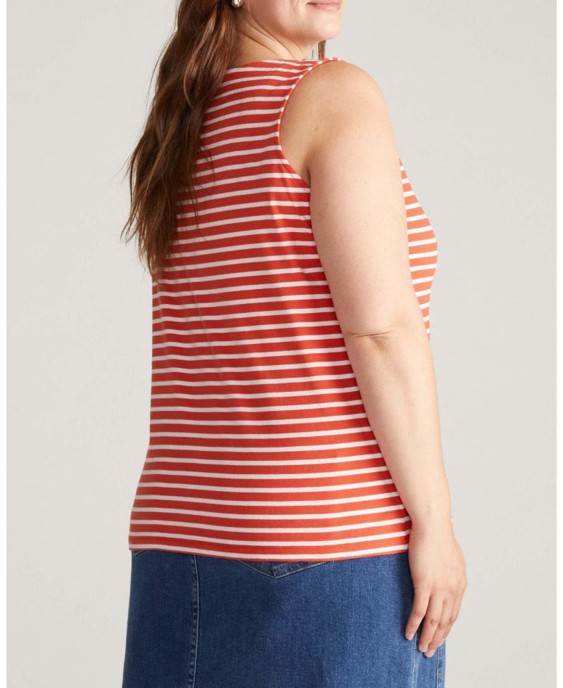 Women's Noyack Breton Stripe Boatneck Tank