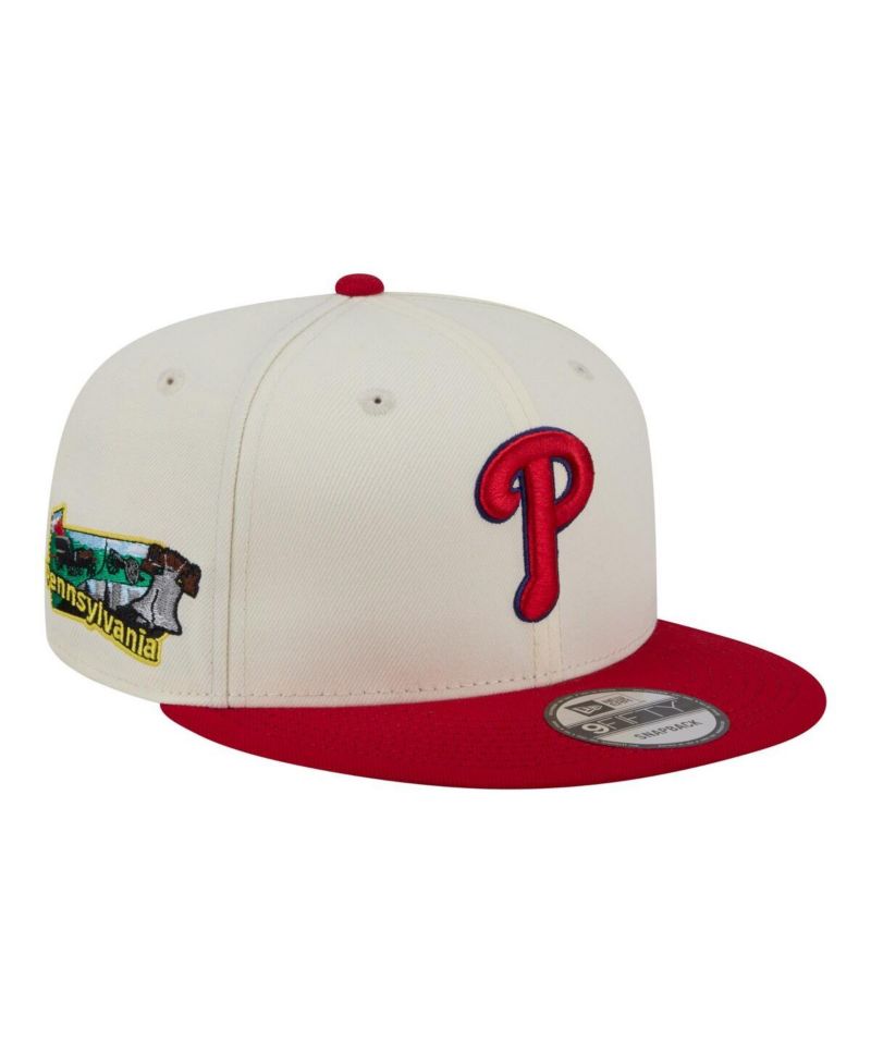 Men's Cream/Red Philadelphia Phillies Localized 9FIFTY Snapback Hat