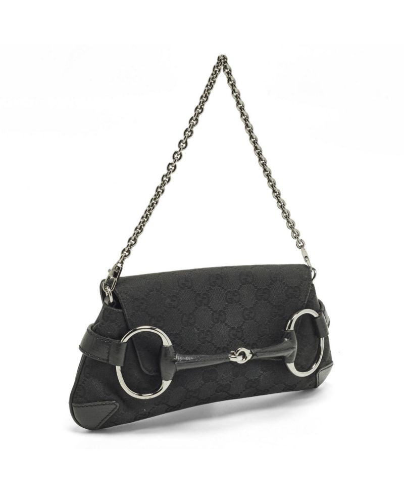 Women's Horsebit Chain-Strap Clutch