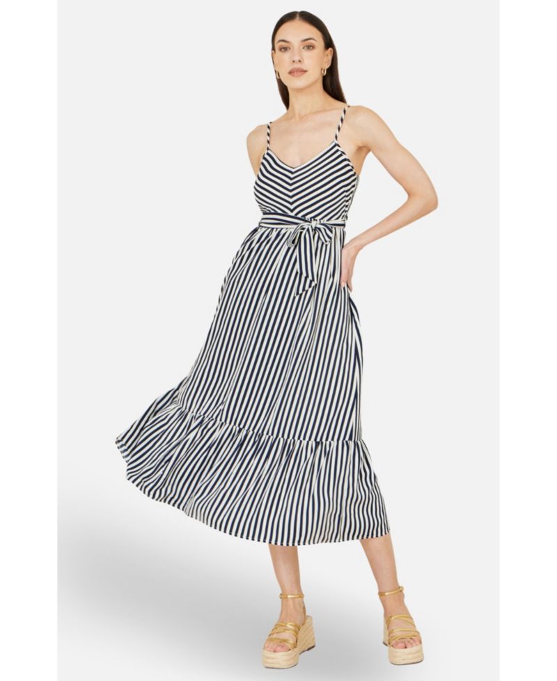 Women's Stripe Midi Sun Dress
