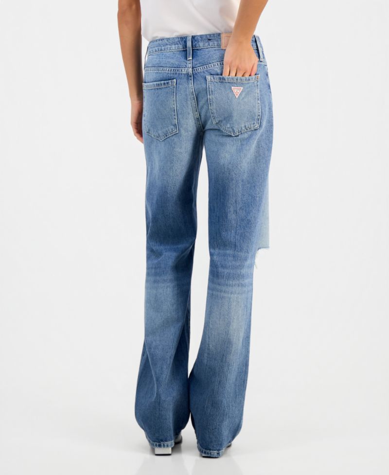 Women's Mid Rise Slouchy-Fit Straight-Leg Jeans
