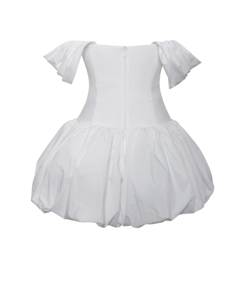 Women's Umika White Bubble Hem Mini Dress