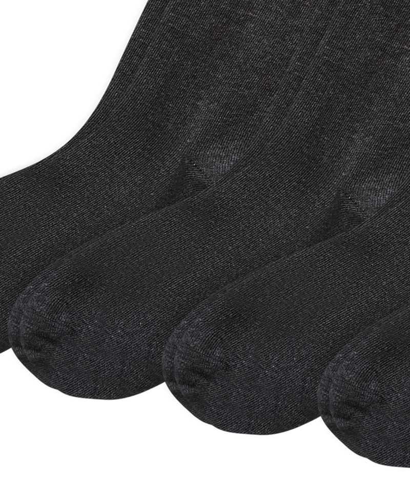 Men's Flat Knit Slack Dress Socks, 4-Pack