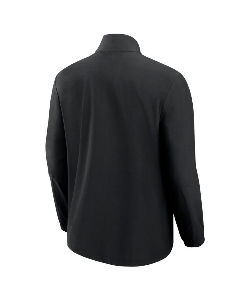 Men's Black Milwaukee Brewers Front Office Woven Full-Zip Jacket