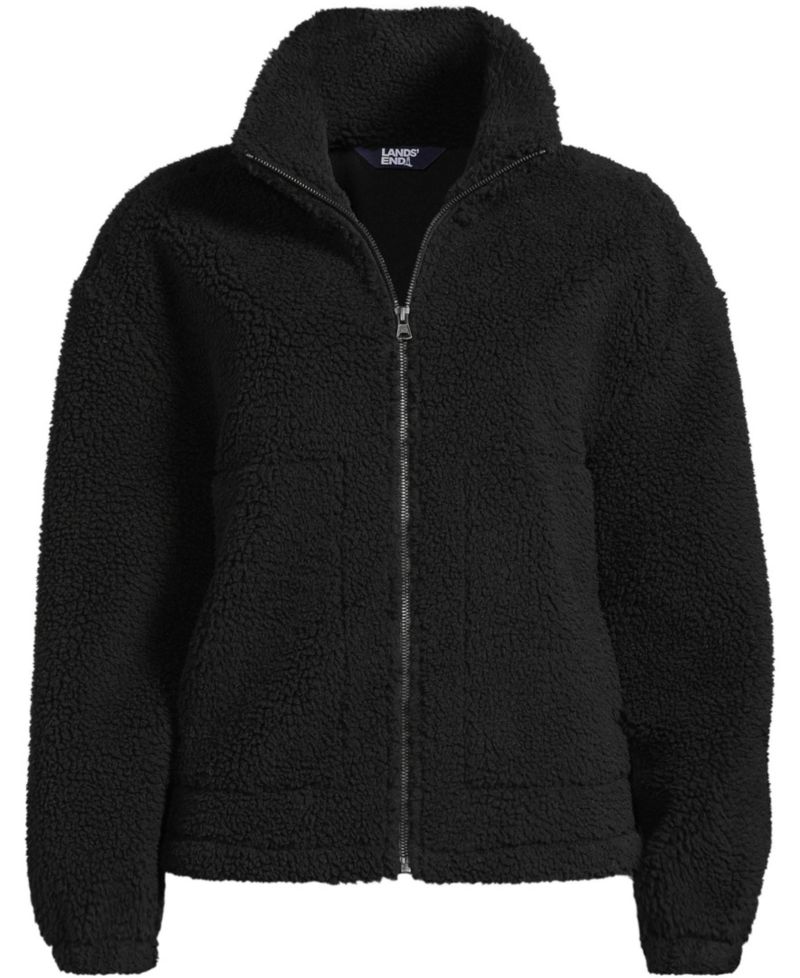 Women's Faux Shearling Zip Front Fleece Jacket