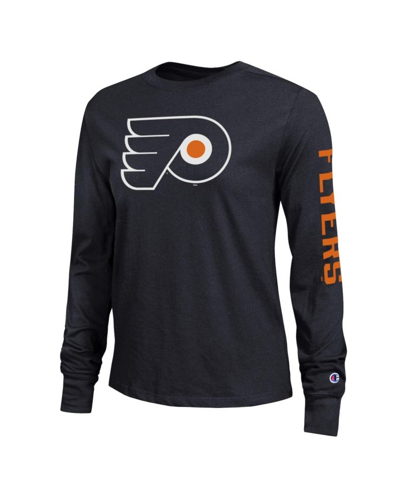 Women's Black Philadelphia Flyers 2-Hit Long Sleeve T-Shirt