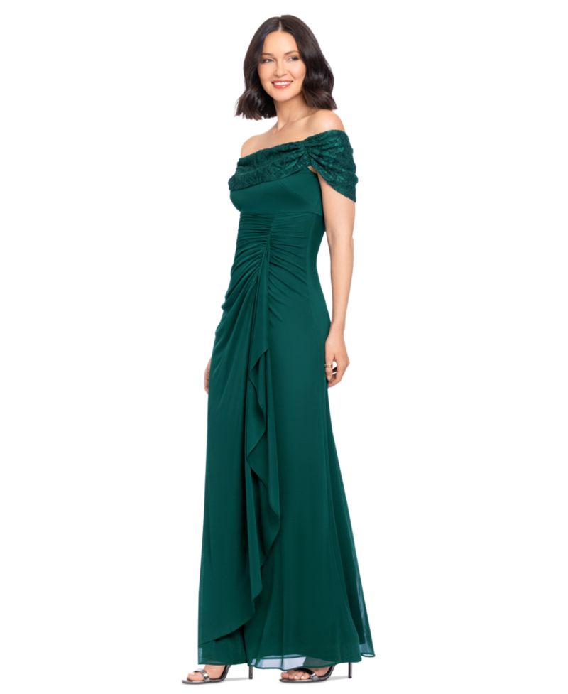 Plus Long Off-the-Shoulder Gown