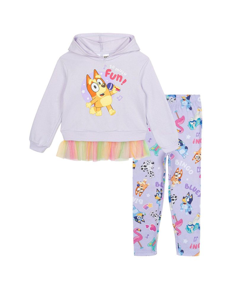 Fleece Hoodie and Leggings Outfit Set