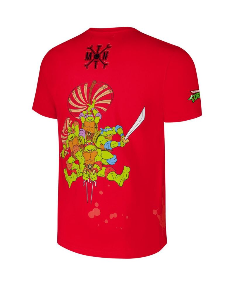 Men's Red Teenage Mutant Ninja Turtles Turtle Power T-Shirt