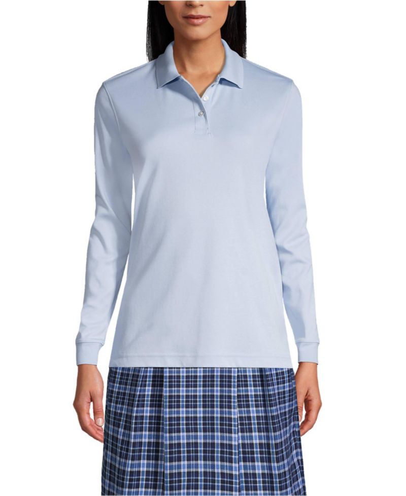 Women's Tall Long Sleeve Interlock Polo Shirt