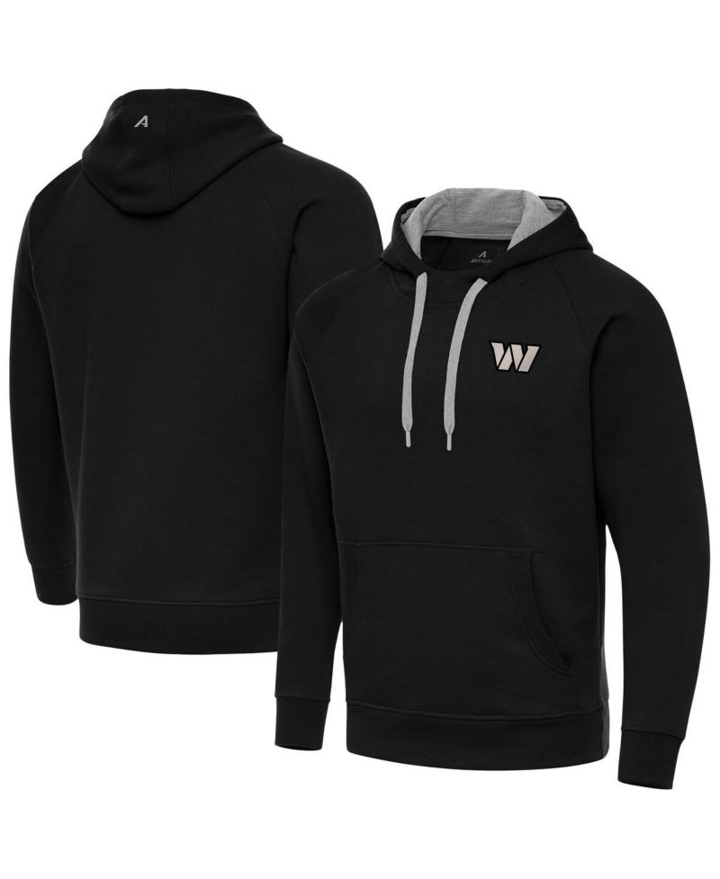 Men's Black Washington Commanders Brushed Carbon Victory Pullover Hoodie