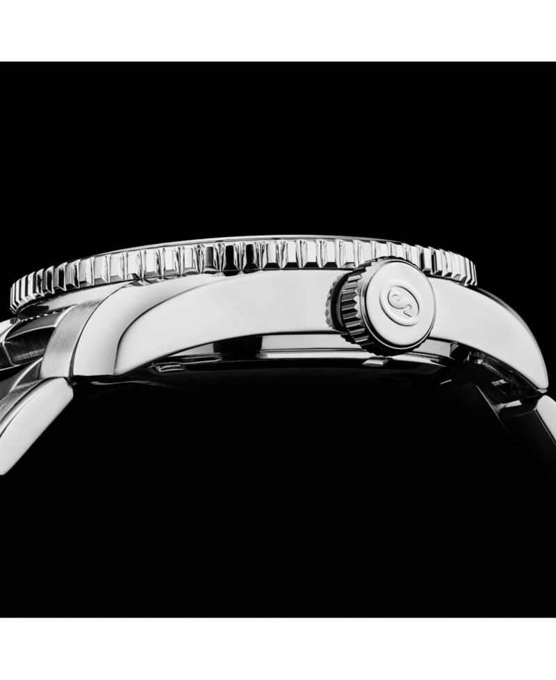 Men's Aquadiver Silver-tone Stainless Steel , Black Dial , 49mm Round Watch