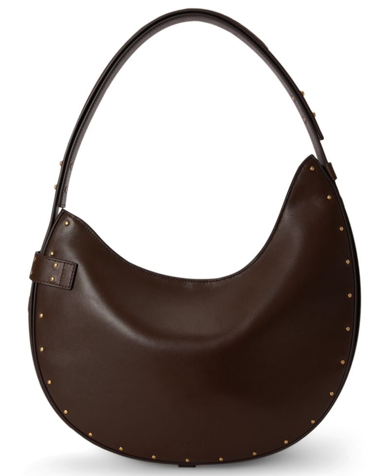 Tasha Studded Leather Medium Shoulder Bag