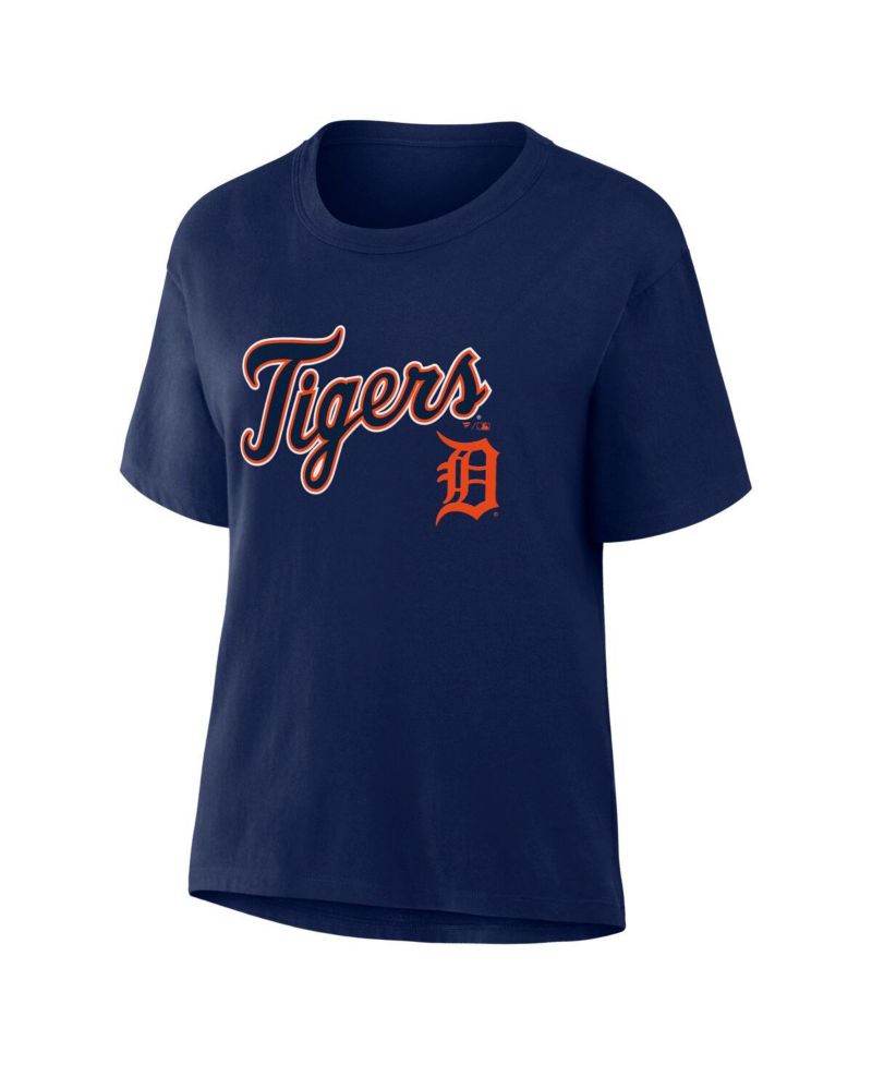 Women's Navy Detroit Tigers Lockup Legacy T-Shirt