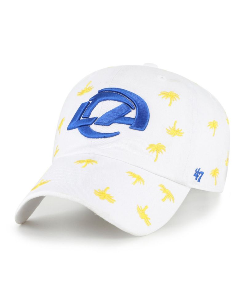 Men's and Women's White Los Angeles Rams Confetti Clean Up Adjustable Hat