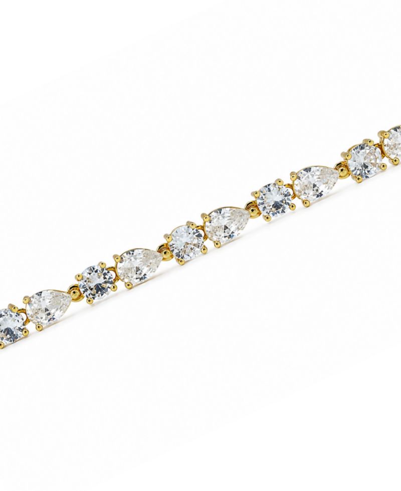 Pear Cubic Zirconia Link Bracelet
